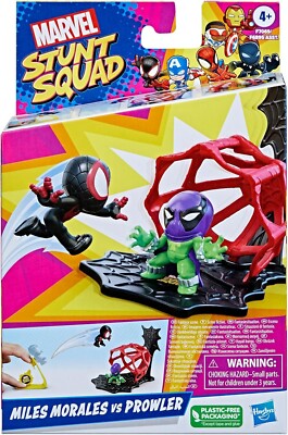 Marvel Stunt Squad Miles Morales vs. Prowler Toy Playset