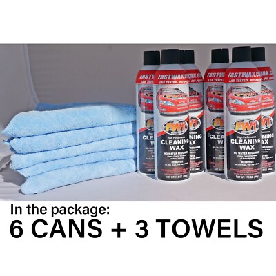 Waterless Wash Carnauba & Wax Fast Wax FW1 Spray Can Removes Cleans Tar Dirt ...
