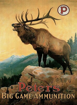 Peters Big Game Ammunition 9'' x 12'' Metal Sign