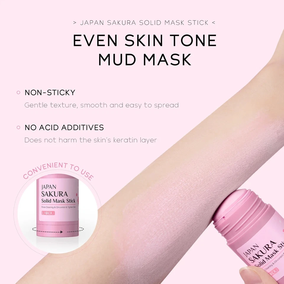 Sakura Remove Blackheads Mud Mask Shrink Pores Deep Cleansing Oil-Control Moistu - Image 4 of 4