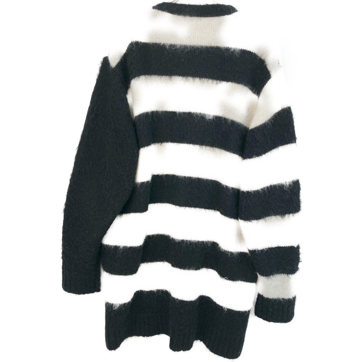 UNDERCOVER 21AW UI2A4902 Black x White Border Mohair UNDERCOVER 21AW UI2A4902 Black x White Border Mohair