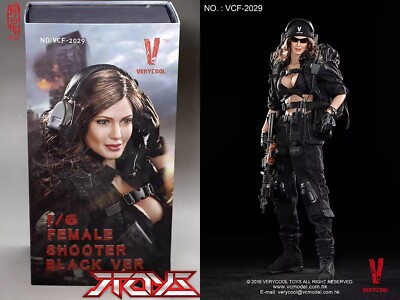 VERYCOOL VCF-2029 1/6 Black Female Shooter Julie Soldier action