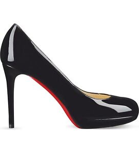 Christian Louboutin New Simple Pump 1 Patent Heels Black Court Heels Uk 2 Eu35 Ebay