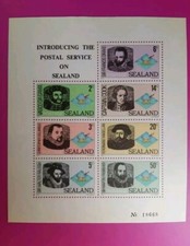 Principauté de SEALAND Bloc-feuillet Navigateurs MNH Neuf Micronation