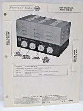 Vtg Howard W Sams Photofact Folder Radio Parts Manual Don McGohan Model MG-18B