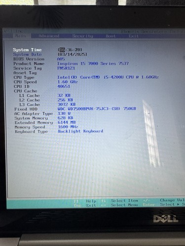 Dell Inspiron 15 7000 7537 Core i5-4200U@1.60GHz Doesn’t Hold Charge For Parts. - Afbeelding 2 van 23