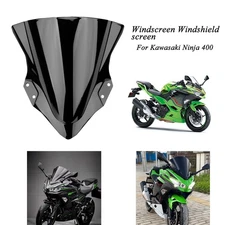 For Kawasaki Ninja 400 2018-2023 Motorcycle Windshield Windscreen Black 