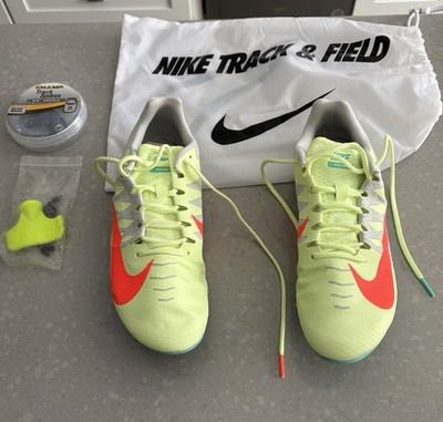 Mens Nike Zoom Rival S Track Spikes,  10.5, With Champ Track Spikes, Bag, Tools