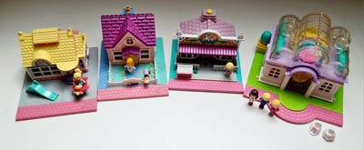 Vintage Polly Pocket Pollyville Bundle of 4 incomplete sets