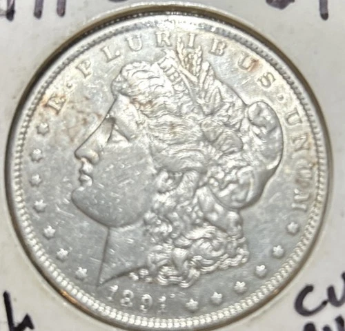 1891-CC Morgan Silver Dollar $1  Carson City AU /BU