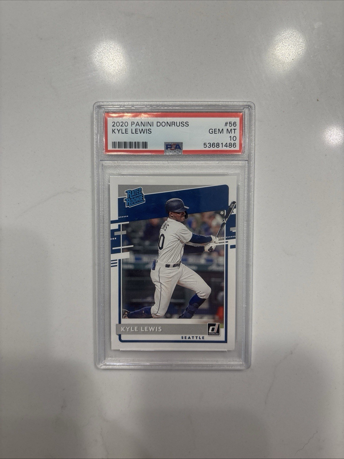 2020 Panini Donruss Rated Rookie #56 Kyle Lewis PSA 10 Seattle Mariners 