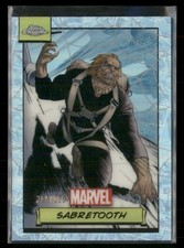 2024 Topps Chrome Marvel #25 Sabretooth Spiderweb Refractor #/399