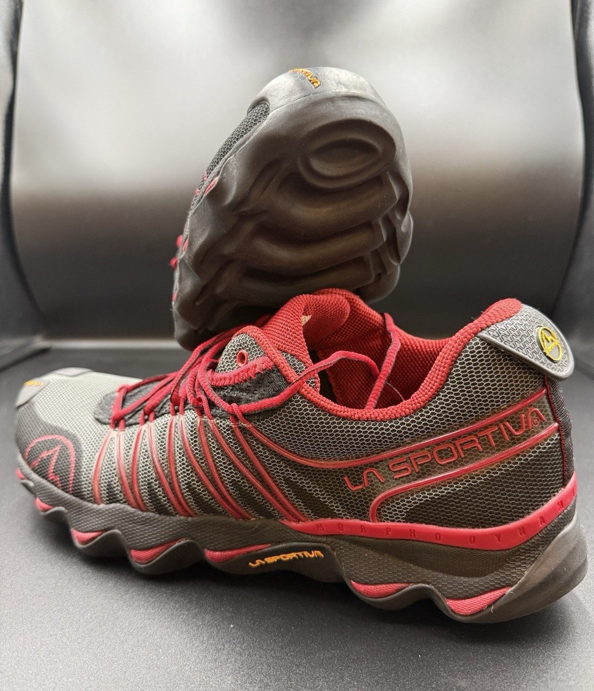 La Sportiva Quantum Trail Running Shoes Mens 12 EU 45.5 Red Black FriXion XF