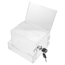 Tip Storage Savings Box Donation Jars for Fundraising Boxes Money