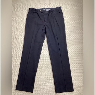 Gritti by Zegna Trouser Pants 54 (US 36x33) Mens Black Cotton