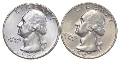 Choice Unc 1962 P+D Washington Quarter Gem BU Collection Lot Set *6001