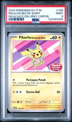 S*H様 2024Pokémon SV-P #190 Pikachu バティック 2024 POKEMON INDONESIAN SV-P PROMO #190 PIKACHU IN BATIK SHIRT PSA