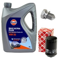 MotoröL Filter Set 10W-40 5 Liter + ÖLablassschraube FüR Audi A3 Seat VW Passat