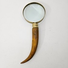 Decorative Magnifying Glass with Horn Handle 11 Inches Vintage Still Works GREAT