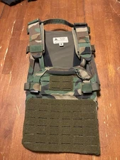 Spitfire MK II Direct Action Plate Carrier Bags Woodland Camo Medium Used