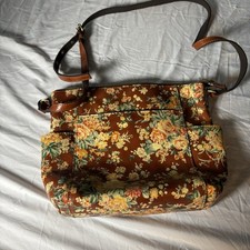 PATRICIA NASH Vintage Botanical Leather Aveley Crossbody Bag Gold Hardware