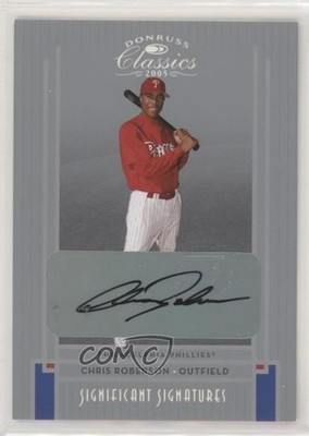 2005 Donruss Classics 30/100 Chris Roberson #218 Rookie Auto RC 0b2