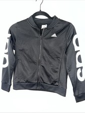Black And White Adidas Track Jacket Size Medium Youth