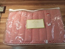 Vintage Seed Sprout Crib Bedding Red Gingham