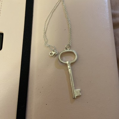Tiffany & Co Silver Small 1.25'' Oval Key Pendant