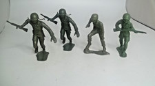 4 Vintage Tim-Mee Toys 5" WWII ARMY Soldiers Figure Lot