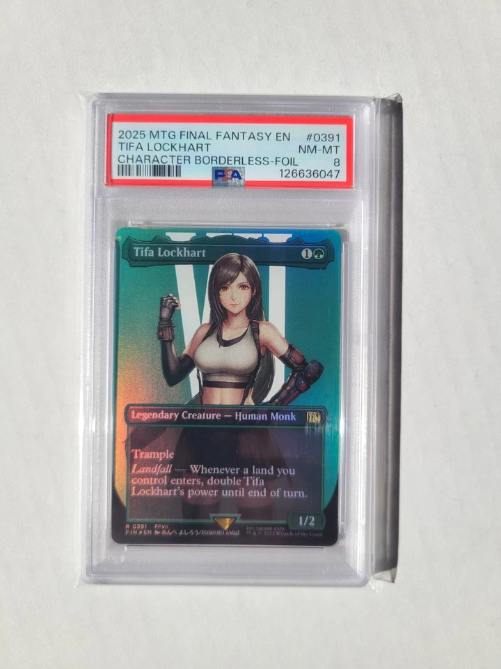MTG Tifa, Lockhart Borderles FOIL PSA 8 NM-MT 2025 Final Fantasy Magic Card 0391 - Image 2 of 3