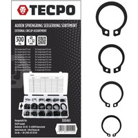 Tecpo Aussen Seegerring Sortiment Satz 300-Tlg. Sprengring Sicherungsring 3-32Mm