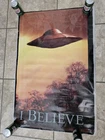I Believe 1997 UFO Spaceship Roswell Conspiracy Theory Vintage Poster