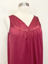 Vintage Sleep Dress Cherry Red Babydoll Romantic Cottagecore Small S Feminine