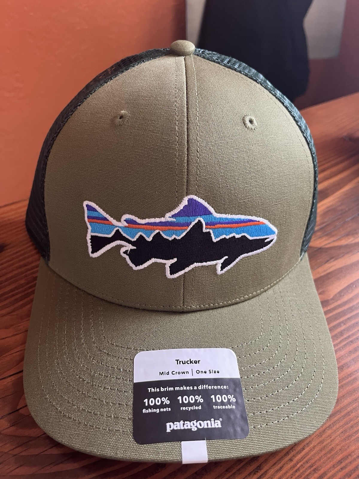 NEW Unisex Patagonia Fitz Roy Trout Trucker Hat Wyoming Green