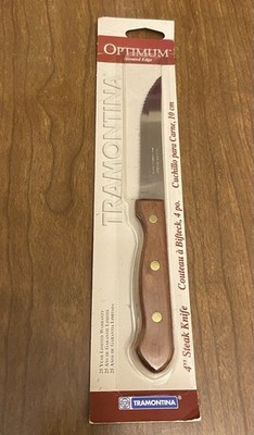 Tramontina 1998 Optimum Surrated Edge 4  Steak Knife Original Sealed