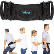 Vive Gait Belt (300Lbs) Transfer Belt with Handles - Medical Nursing Safety Pati
