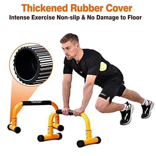 Barra Push Up, Barre Parallele per L-sit & Dip, Resistente No Oscillazione Parallela - Foto 6 di 7