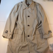 Vintage John Weitz Trench Coat Men  s Size 42 Long Nova Checkered Lined Jacket