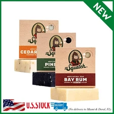 3-Pack Dr. Squatch Natural Bar Soap for Men - Cold Process Soap with No Harsh Ch