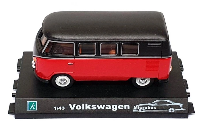 Cararama 1/43 Scale CARA04 - VW Volkswagen Microbus - Red/Black - Image 4 of 4