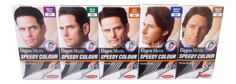 3 x Bigen Speedy Men's Permanent Hair Colour Dye No Ammonia - All Colours