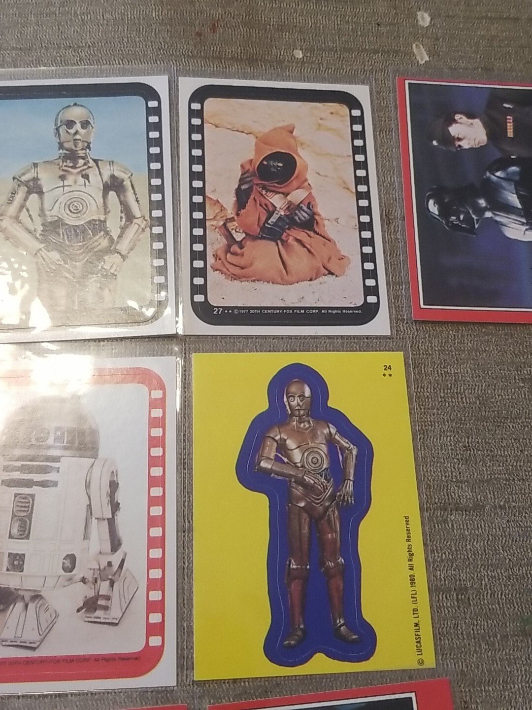1977 Topps Star Wars Sticker Lot of 16 Cards eBay