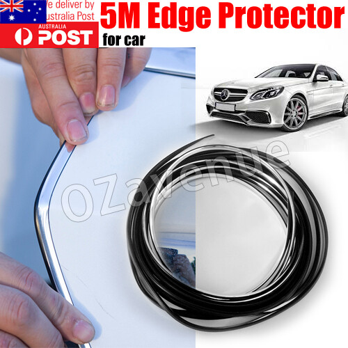 5M Carbon Fiber Car Door Moulding Scratch Protector Strip Edge Guard Trim Rubber - Foto 7
