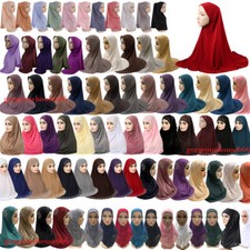 Muslim Women Prayer Hijab Headscarf Turban Hat Shawls Headwear Wrap Islamic Arab