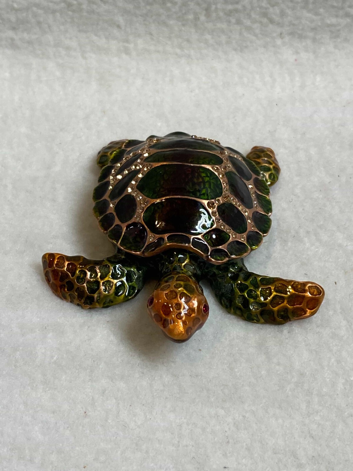 Rucinni Jeweled / Enameled Turtle Hinged Trinket Box eBay