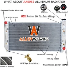 4 Rows Aluminum Radiator Fit 1982-1991 CHEVY GMC 6.2L DIESEL V8 Engines ALLOY