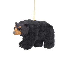 Kurt Adler 5 Inch Plush Black Bear Christmas Ornament