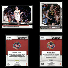 (2) 2024 Panini Instant WNBA Caitlin Clark ROOKIE CARDS SP Fever #28 & #72 RC 🔥