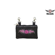 Pink Rose All Leather Belt Bag EBL6-PINK